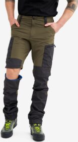 RevolutionRace Zip-off-housut – Vihreä – RVRC GP Pro Zip-off Pants Miehet Dark Olive, Koko:XS