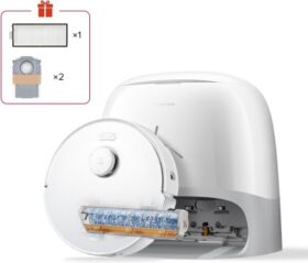 Roborock Qrevo Curv 2 FlowX Pölypussi Valkoinen Pyöreä Pölypussi 3 renkaita 0324 L