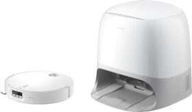 Roborock Qrevo Curv 2 ProX Pussiton Valkoinen Pyöreä Pölypussi 3 renkaita 798 mm