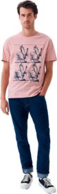 Salsa Jeans Regular Front Graphic Short Sleeve T-shirt Pinkki S Mies
