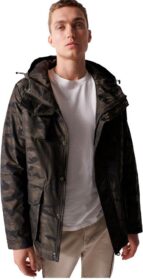 Salsa Jeans S-repel Camouflage Pattern Parka Ruskea S Mies