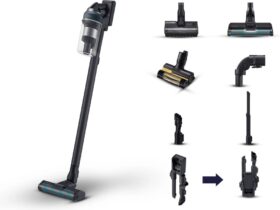 SAMSUNG Samsung Jet 85 Complete VS20C8524TB/WA 0.8 L 2.2 Ah 580 W 210 AW pussiton 2-in-1 -varsi-imuri musta/sininen