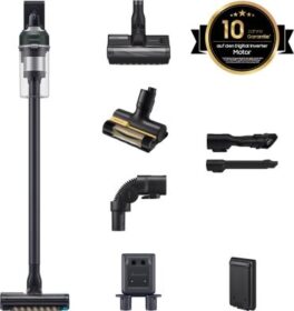 Samsung VS20C85G2TN 2-in-1-varsi-imuri Pussiton Kromi musta Suorakulmainen Kuiva Monisykloninen