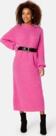 SELECTED FEMME Glowie LS Knit O-Neck Dress Phlox Pink S
