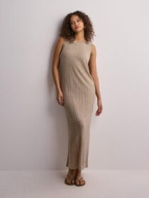 Selected Femme Maksimekot – Humus Melange – Slfhennah Sl Knit Dress – Mekot – maxi dresses