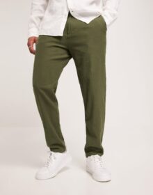 Selected Homme SLH172-Slimtape Brody Linen Pant No Pellavahousut Burnt Olive