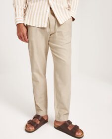 Selected Homme SLH172-Slimtape Brody Linen Pant No Pellavahousut Incense Mixed W. Oatmeal