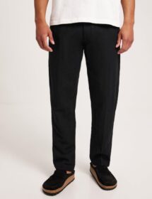 Selected Homme SLH196-Straight Mads Linen Pant Noo Pellavahousut Black