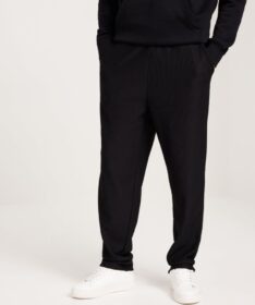 Selected Homme SLHSTRAIGHT196-Plisse Trouser Ex Housut Black