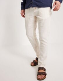 Solid SDTaiz PA Linen Pants Slacks Off White