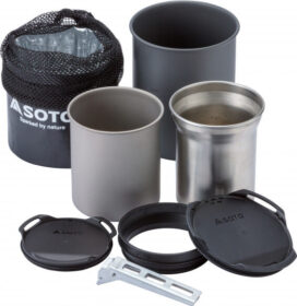 Soto Thermostack + Cook Set Combo – Kattila Koko 350 + 400 + 750 ml, harmaa