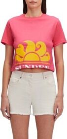 Sundek Lyhythihainen t-paita Sundek  Cropped With Maxi Logo Print  EU S