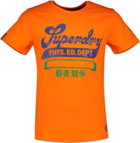 Superdry Collegiate Graphic 185 Short Sleeve T-shirt Oranssi S Mies