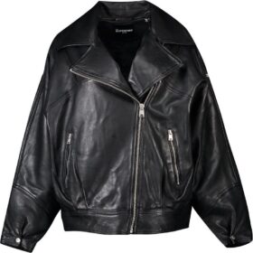 Superdry Edit Hybrid Leather Jacket Musta L Nainen