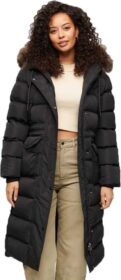Superdry Everest Faux Fur Longline Takki Kunnostettu