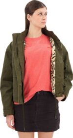 Superdry Faux Lined Cropped Bora Jacket Vihreä XS Nainen