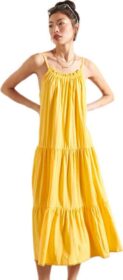 Superdry Jersey Midi Dress Keltainen XS Nainen