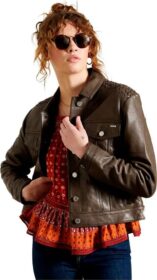 Superdry Leather Stateside Takki