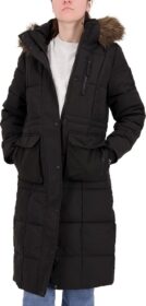 Superdry Longline Faux Fur Everest Jacket Musta XS Nainen