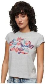 Superdry Lyhythihainen t-paita Superdry  T-shirt  Floral Scripted à Mancherons  EU M