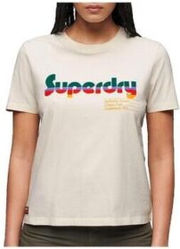 Superdry Lyhythihainen t-paita Superdry  T-shirt  Retro Flock à manches courtes  EU M