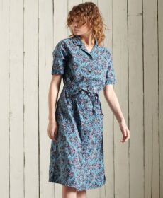 Superdry Printed Dress Sininen M Nainen