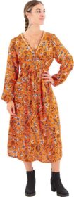 Superdry Printed V Tea Pitkähihainen Midi-mekko