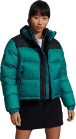 Superdry Sportstyle Code Down Puffer Jacket Vihreä XL Nainen
