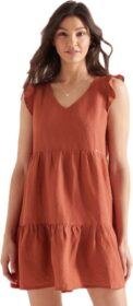 Superdry Tinsley Tiered Short Dress Oranssi L Nainen