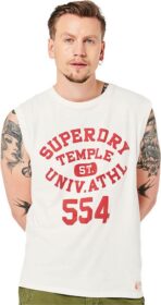 Superdry Vintage Athletic Vest T-shirt Valkoinen S Mies