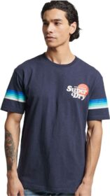 Superdry Vintage Cali Stripe T-shirt Sininen XS Mies