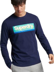 Superdry Vintage Cl Seasonal Long Sleeve T-shirt Sininen 2XL Mies