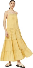 Superdry Vintage Lace Cami Maxi Dress Keltainen S Nainen