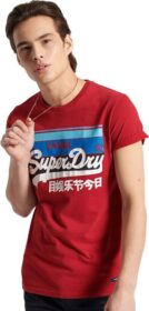 Superdry Vintage Logo Cali Stripe Short Sleeve T-shirt Punainen S Mies