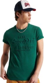 Superdry Vintage Logo Embossed Short Sleeve T-shirt Vihreä XS Mies