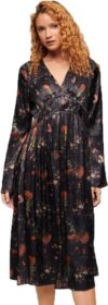 Superdry W8011795a Pitkähihainen Midi-mekko