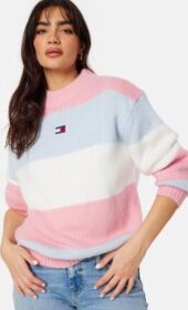 TOMMY JEANS Colorblock Sweater THA Ballet Pink/Stri XS