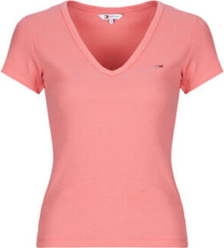 Tommy Jeans Lyhythihainen t-paita Tommy Jeans  TJW SLIM ESSENTIAL RIB V SS  EU L