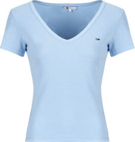 Tommy Jeans Lyhythihainen t-paita Tommy Jeans  TJW SLIM ESSENTIAL RIB V SS  EU XS