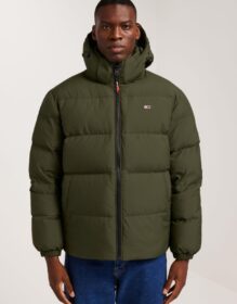 Tommy Jeans Tjm Essential Down Jacket Toppatakit Drab Olive Green