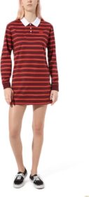 Vans Stripe Polo Short Dress Punainen XS Nainen