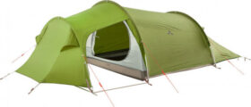 Vaude Arco XT 3P – 3 henkilön teltta oliivinvihreä; punainen