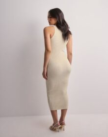 Vero Moda Beige – Vmjuniper Sl O-Neck 7/8 Knit Dress