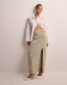Vero Moda Beige – Vmmonalise Hw Long Skirt Jrs Ce