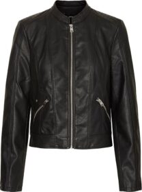Vero Moda Khloefavo Leather Jacket Refurbished Musta XS Nainen