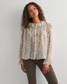 Vero Moda Kukallinen – Vmpetra Ls Shirt Wvn Ga Noos