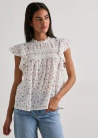Vero Moda Kukallinen – Vmtrine Sl Lace Top Wvn Ga Noos