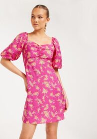 Vero Moda Kuviolliset mekot – Pink Yarrow Hia – Vmhia Anea 2/4 Short Dress Wvn Ce C – Mekot