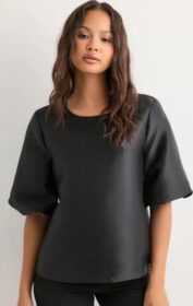 Vero Moda Musta – Vmdaisy 2/4 O-Neck Top Wvn Exp SB6