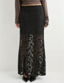 Vero Moda Musta – Vmmeta Lace Hw Ankle Skirt Wvn Ga